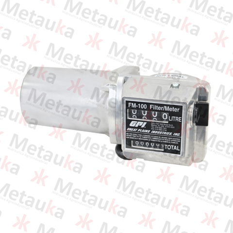 Gpi - medidor/totalizador de combustible c/filtro fm100  1