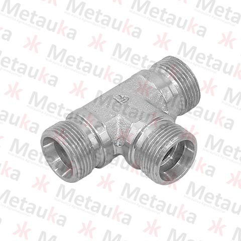 Adaptador tee métrico - serie pesada - 30x2.0 - tubo 20mm.