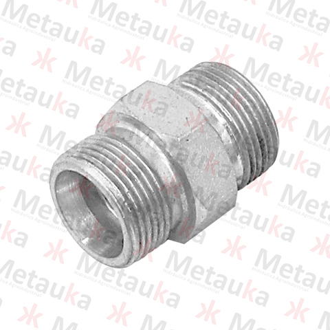 Adaptador recto métrico - macho 52x2.0 - 52x2.0 - tubo 38mm.